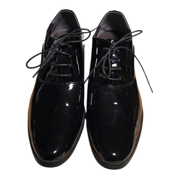 Men Patent Leather Oxford Shoes Formal Business Prom Dress Wedding Groom Sz 11.5 main image 6